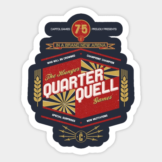 Quarter Quell Sticker by a_man_oxford